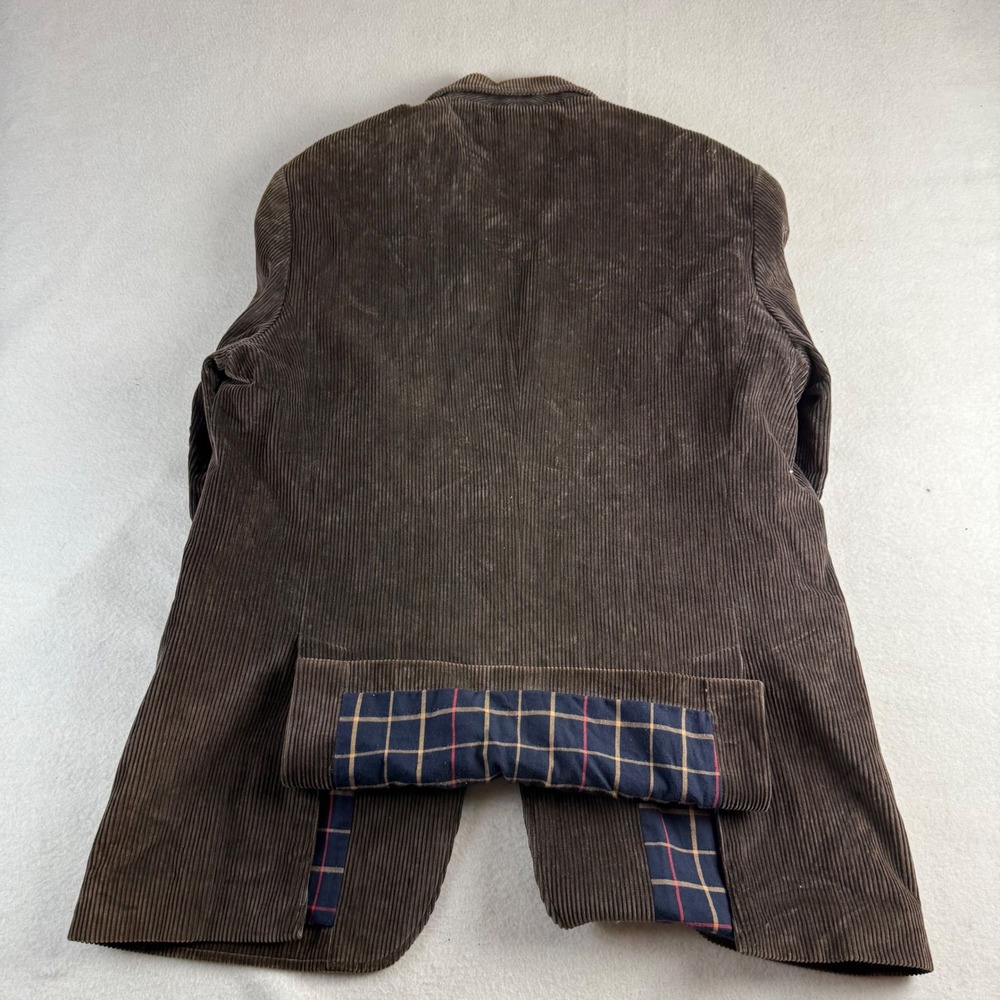 Brooks Brothers Mens Brown Corduroy 3-Button Sport Coat Elbow Patches Medium - Picture 2 of 12